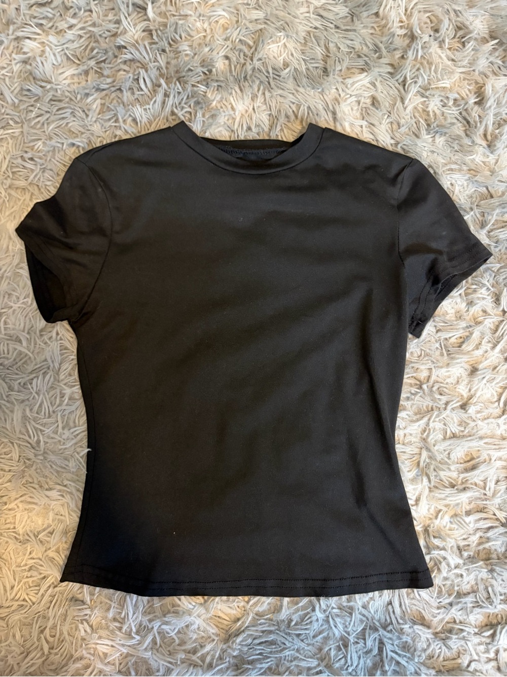 Classic Black Crewneck Tee - Women
